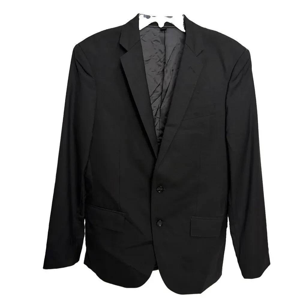 J. Crew Ludlow Blazer Suit Jacket Mens Size 38S Black Wool Super 120s Loro Piana